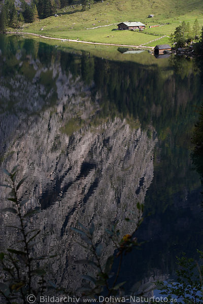 Abgrund optische Täuschung am Ufer Obersee Tiefwasser Naturfoto