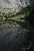 Alpenfelswand Spiegelung im Obersee Stillwasser Naturfoto mit Fischunkelalm