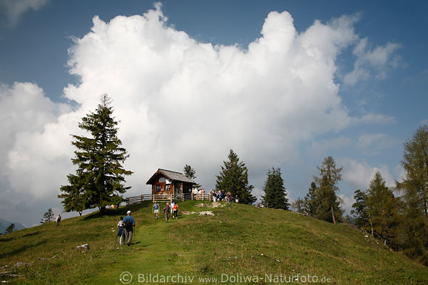 Toter Mann Bergpanorama Ramsauer Alpen über Hochschwarzeck Wanderer