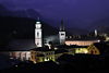 Berchtesgaden City Nachtfoto in Alpenlandschaft Bergstadt Kirchen Türme Nachtromantik
