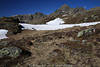 1202002_Ochsenalm Alpenlandschaft Foto Hochgebirge Felsen Schnee Naturbild unter Hochtristen Gipfelblick