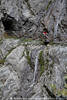 Dabaklamm Schlucht Felswand Foto Frau Wanderweg Bild im Dorfertal