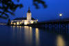 Schloss Orth Seebrücke in Wasser Traunsee romantische Nachtlicher Gmunden Reise Nachtbild
