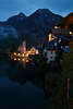105893_Hallstatt abendliche Romantik Fotos Urlaub unter Dachstein in Seelandschaft am Hallstätter See Nachtlichter Salzkammergut
