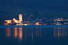 St. Wolfgang Nachtlichter Bild romantische Panorama am Wasser Kirche Hotels Bauernhöfe Blick