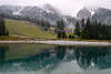 Kaltwassersee Berge Foto Seefeldbahn zur Rosshütte in Nordtirol Alpenlandschaft