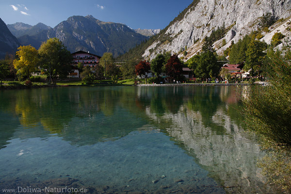Nassereith Bergsee Grünoase Gurgltal Alpenkulisse Wasser-Spiegelung Naturfoto