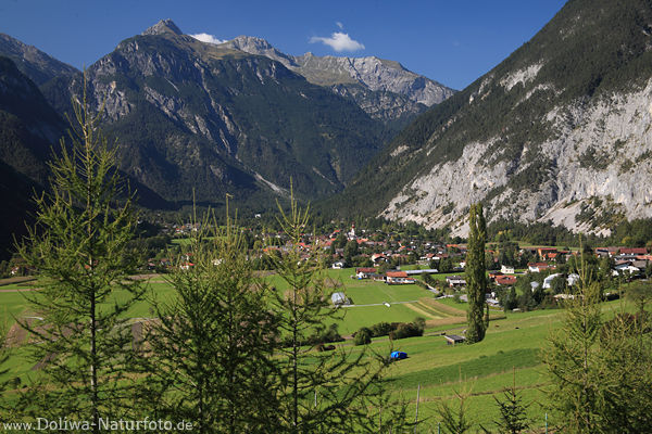 Gurgltal Bergkulisse um Nassereith Naturfoto Alpenlandschaft Mieminger Gebirge