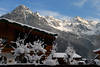 St. Ulrich am Pillersee Foto romantisches Winter Bergblick verschneite Sträucher
