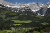 Scheffau Panorama Foto am Fuß Felsen Berge Wilder-Kaiser Alpenlandschaft Naturidyll Aufnahme