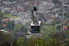 Pfänder-Lift Kabine Foto Bregenz Talfahrt Bergbahn Bild vor Stadthäuser schweben ins Tal
