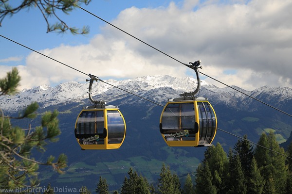 Bergbahn-Wagons Mayrhofen-Penkenbahn ber Zillertal Alpen Hochgebirge Naturfoto