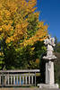 Nepomuk Herbstfotos an Illerbrücke in Fischen Heiliger Johannes Denkmal