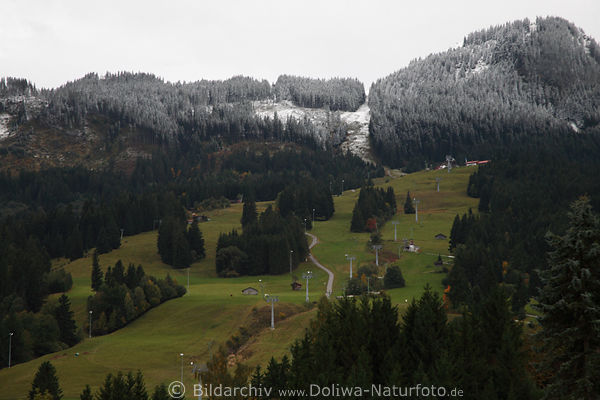 Nesselwang Berghang Skispiste Lifte Alpspitzbahn in Allgu Alpen