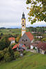 Pfronten Kirche Häuser Foto vom Kalwarienweg Allgäu Bergstadt Landschaft