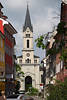 601170_Konstanz Stephanskirche in Altstadt sptgotische Basilika Tageslicht Aufnahme Strassenbild