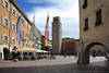 Piazza Riva del Garda Foto Reise Ausflug Urlaub am Gardasee City Markt Turm Cafs Bild