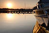 Sonnenuntergang ber Steinort Hafen Landschaft Masuren Port Sztynort Mazury Sonne ber Wasser 