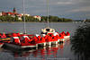 Lyck Foto See-Panorama Trettboote in Wasser Masurens Landschaftsbild Brckenblick