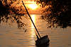 Spirdingsee Sonnenuntergang Romantik Masuren Foto ber Segelboot in Wasser Seeufer