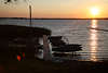 Sonnenuntergang ber Wasser Strand Lasmiady See in Masuren Malinwka Mazury Landschaft