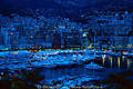 Monte Carlo Hafen Nachtlichter Fotokunst Monaco Stadtpanorama