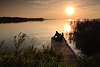 Wassersteg Jugendtreff Foto in Sonne ber See Landschaft Romantik Abendruhe Naturbild