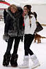 902977_ Hbsche Frauen & Mdels in schicken Winterjacken & Winterschuhen Foto beim St. Moritz Winter, Poloevent