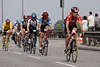 Radfahrer Spurt an Zuschauer vorbei in Strassenrennen Radrennen auf der Khlbrandbrcke