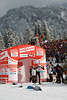 Hochfilzen Biathlon Start-Zelt in Stadion Winterarena Tribne-Zuschauer vor Schneewald