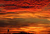 Rotwolken am Rothimmel Bild ber Jagdkanzel Silhouette Abendstimmung Naturschauspiel grelle Farben