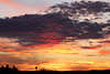 Rotwolkenhimmel Fotos Naturschauspiel ber Jagdkanzel am Horizont nach Sonnenuntergang