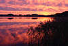 Himmelglhen Foto rot-lila Wolkenstimmung ber See Morgendmmerung Naturbild vor Sonnenaufgang