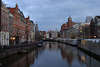 Amsterdam Singelgracht City-Fluss Landschaft Huser Panorama am Wasser bei Blumenmarkt