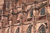 Gotikfassade Freiburger Mnster Wimperge Skulpturen Portal Kathedrale Foto