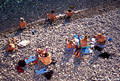 Strand Ufer Cte dAzur Riviera Touristen sonnen in Sdsonne Mittelmeerkste Foto