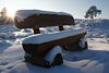 006630_Sonne Bank in Schnee Winterlandschaft-Romantik Naturbilder weie Stimmung