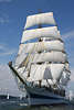 Segelschiff Mir russische Grojacht Fotografie unter Segeln in Wind Wasserfahrt auf See