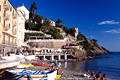 Sestri Levante Badebucht Foto Strandurlaub am Meer in Italiens Sdsonne